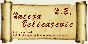 Mateja Beličajević vizit kartica